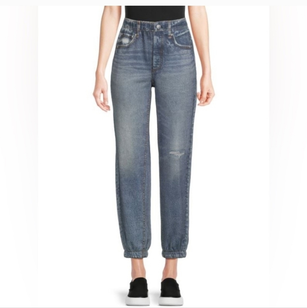LIKE NEW Miramar Trompe L'Oeil Denim Look Joggers M